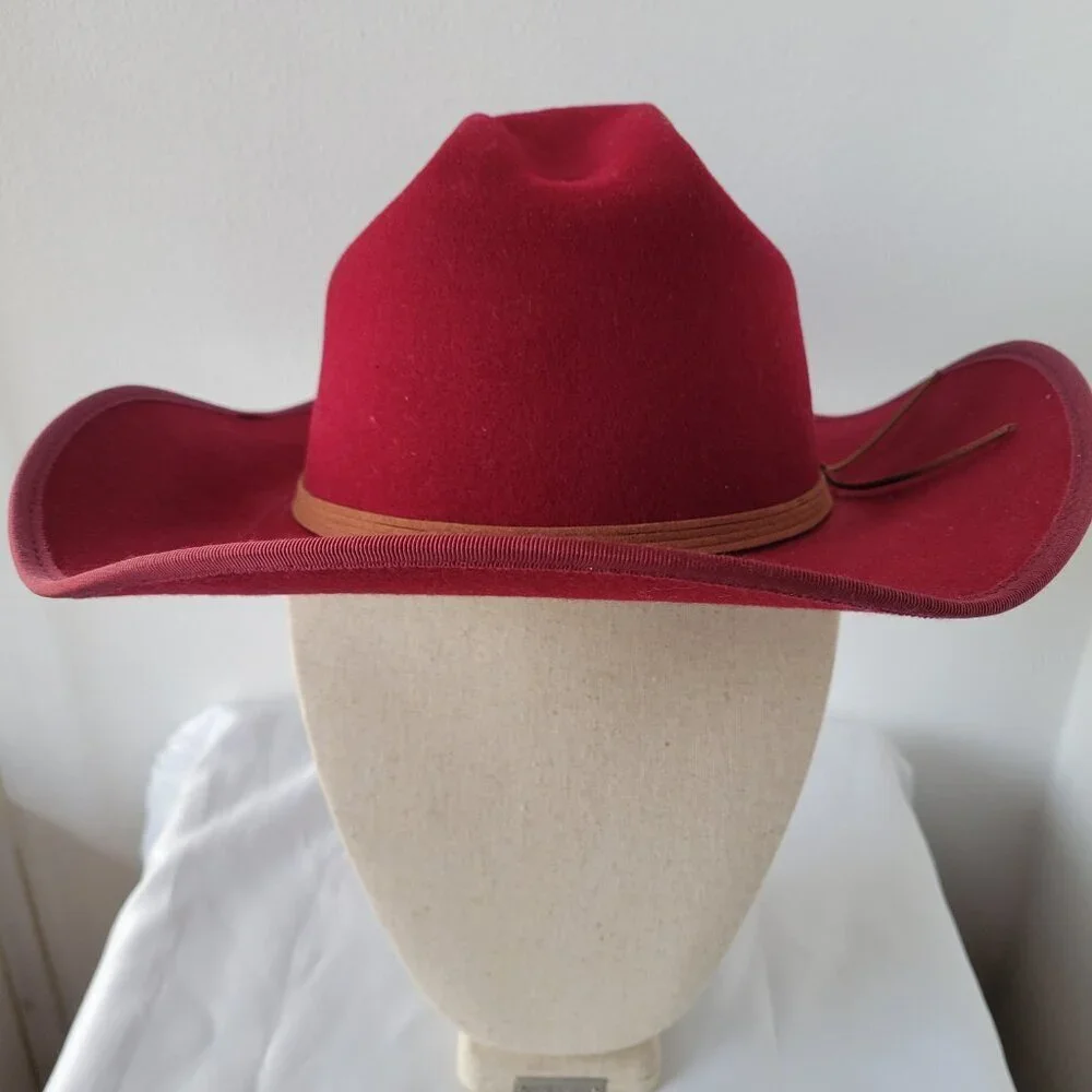 Goorin Bros’ Women's Burgundy / Wine Cowboy Wide Brim Fall/Winter Hat